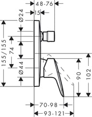 ��������� Hansgrohe Logis 71405000 ��� �����/����, ������������, �������������, �������� �����, ����