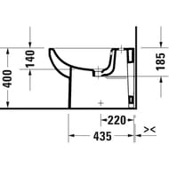 ���� ��������� Duravit No.1 370�570��, �����, ��������� ��� ��������� 22961000002