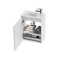 Дверь тумбы под умывальник RAVAK SDU 400 Chrome L (375х25х530) левая, белая X000000540