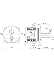 Смеситель для умывальника Ideal Standard CERAPLUS A6147AA встраиваемый, работа от батареек