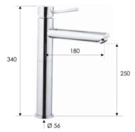 Смеситель для раковины Remer Minimal N11LXL, хром — миниатюра 2