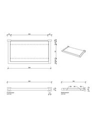 Полка стеклянная Decor Walther Corner GLA30 (305х165мм) подвесная, цвет: золото 0560820