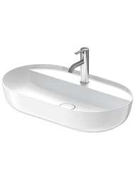 Раковина Duravit Luv 700х400 шлифованная, белая, выпуск с керамической крышкой 0380700000