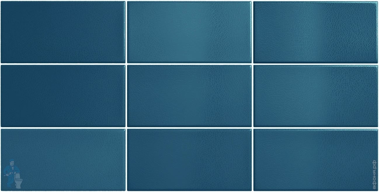 Керамическая плитка equipe Crackle 25043 Ocean Blue 7.5x30