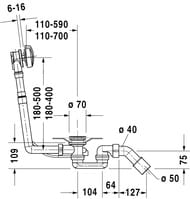 ����-������� ��� ����� � ����������� �������� Duravit D-Code ���� 790226000001000