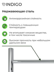 Полотенцесушитель Indigo Line б/п (electro) 500х400 (скр.монтаж, унив.подкл) полиров. LСLE50-40R