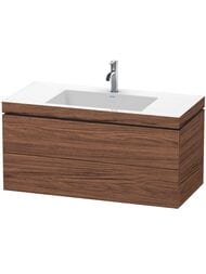 Тумба с умывальником Duravit L-Cube 1000х500х480 2 ящика, 1отв. под смес., орех темный LC6928O2121