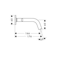 ��������� Axor Citterio M 34313000 ��� ����������� ������������� (�����) �� 3 ���������, ����� 166��