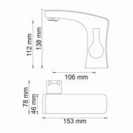 Смеситель для умывальника WasserKRAFT Berkel 4803 однозахватный, без донного клапана, цвет: хром