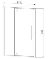 Душевая дверь Vincea Slim-N 1200х1950 стекло прозрачное/профиль черный, VDP-4SN120CLB — миниатюра 6