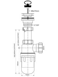 ����� ���������� McAlpine (1 1/2"�40��) ������, ������, �������-���������, ���� MRSK13R-CP