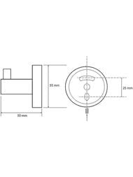 Крючок Bemeta Amber одинарный, PVD покрытие, цвет: кофе-золото матовый 155106022