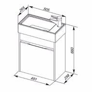 �������� Aquanet Top Counter 50 (Sanovit) 505�265 ��, ��������� ��� ��������� ������, ����� 182338