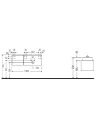����� ��� �������� Duravit Zencha 281�1300�550��, ���������, ���� ���.���/������ ZE4817030800000