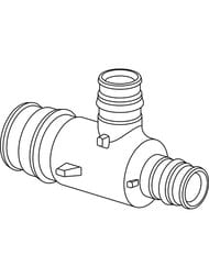 Тройник соединительный Uponor Q&E PPSU редукционный 25-16-16 1008702