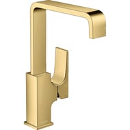 Смеситель Hansgrohe Metropol 32511990  для умывальника, с донным клапаном, 230мм, полиров золото