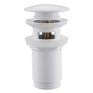 Донный клапан ABBER AF0010W с переливом, клик-клак, цвет: белый — изображение 2