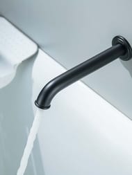 Излив Aquatek Классик AQ1541MB настенный, короткий излив 182мм, цвет: черный матовый