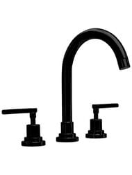 Смеситель для раковины Nicolazzi Mac Kinley 05 2208NEM29 двухзахватный, на 3 отверстия, черный мат