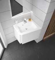 Умывальник RAVAK 10° 650 R (650х535х155) правый, с отверстием под смеситель и переливом, белый — изображение 3