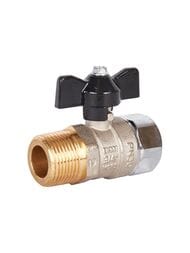 Кран шаровый STOUT 3/4"НН с накидной гайкой, бабочка SVB-1009-000020
