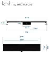������� ����� ��� ������ toHit Tray 600x100x75-95 ��������, ���. ������, ������ TH10-026002