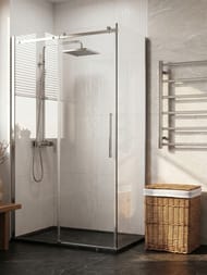 Душевой уголок WasserKRAFT Alme 1400x1000x2000 стекло прозрачное/профиль хром 15R37 — изображение 13