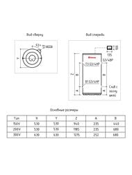 Водонагреватель Thermex ROUND PLUS IR 300 (напольн.) 300л. 2/4/6кВт. нерж