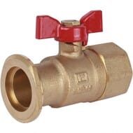 Кран шаровый Meibes с фланцем для подключения циркуляционного насоса 1" M61810