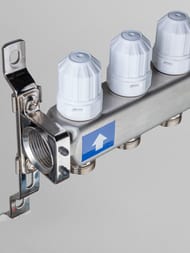 Коллекторная группа VALTEC  3 выхода, 1"х3/4" с расходомерами, нержавеющая сталь VTc.579.EMNX.0603 — миниатюра 7