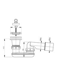����� ��� �������� ������� Alcaplast A461 D50 �������, ���.40/50