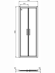 ������� ����� Ideal Standard CONNECT 2 (750�1950) ���������, ����/��������, ������ �����  K9291EO