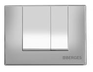 BERGES комплект инсталляции с клавишей смыва S3 хром глянцевой, унитаз EGO Rimless 4в1 047243