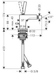 ��������� Axor Citterio 39210 ��� ���� �������������, ������ ������, ����� 112 ��, ����