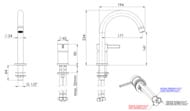 Смеситель для раковины Remer Metrica MC57, хром