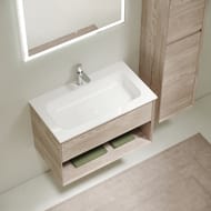 Тумба под раковину SANCOS Marmi 1.0 (995х445х520) подвесная, 1 ящик, дуб галифакс натур. MR1.0100EG