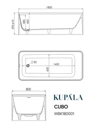 ����� Kupala Cubo (1800�850�600) ��������������� ,������������� ������, � ������ ��������, ������ ��������� � ��������� �� ����, ����� �������  WBK180001