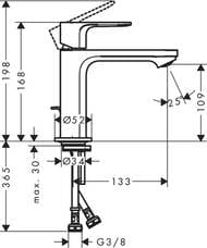 ��������� ��� �������� Hansgrohe Rebris S 72517000 �������������, ����� 109 ��, ������ ������, ����
