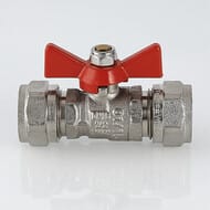 Кран шаровый 16х16мм VALTEC BASE под обжим, красная бабочка VT.343.N.1616 — изображение 5