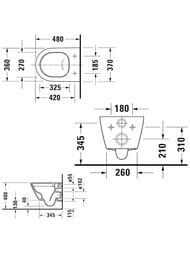 ������ ��������� Duravit D-Neo 370�480�400 ������������, ������� � �����������, ����� 45870900A1
