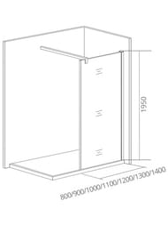 ������� ���������� GOOD DOOR BAS WALK IN SP-80-C-B (800�1950), ������ ����������/������� ������