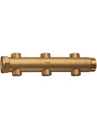 Коллектор проходной FAR 1.1/2"ВН на 6 (3+3) отводов 3/4"В латунь, FK 3620 11234 — миниатюра 1