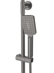 Душевая система CEZARES SLIDER-CVD-GM с настенным смесителем с изливом, оружейная сталь