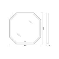 ������� BelBagno (800x30x800) ����������.�����������,�������� SPC-OTT-800-800-LED-TCH-WARM