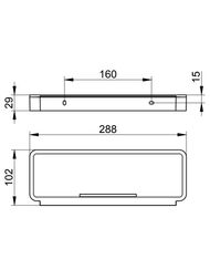 Корзинка для мыла Keuco Plan хром/белый 14958010051