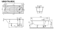 ����� ���������� Villeroy & Boch LIBRA (1700�750) � �������, ����� UBQ170LIB2V-01
