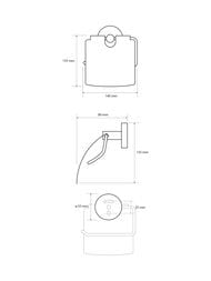 Держатель туалетной бумаги Bemeta White 104112014 с крышкой, настенный, цвет: белый