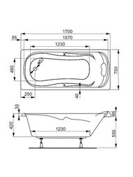 ����� ��������� VAGNERPLAST CHARITKA 170 (1700�750�420) �������������, ����� VPBA170CHA2X-04