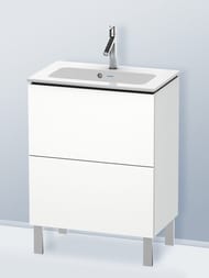Тумба под раковину Duravit L-Cube 620х704х391 напольная, 2 ящика, белый матовый LC667301818 — изображение 2