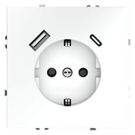 Розетка с USB, A+C Voltum S70 VLS040502, белый матовый